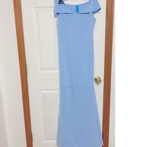 Sky blue long dress